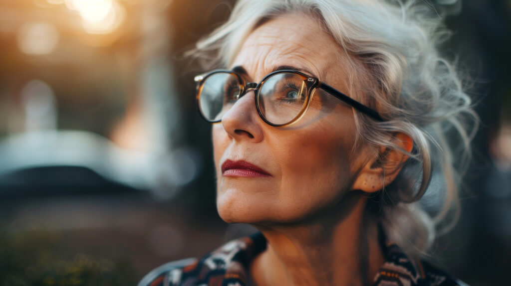 woman contemplates which Insurance Company cares for her safety and well-being after an auto accident.